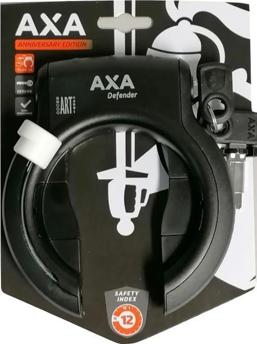 AXA Ringslot Defender - Zwart met witte knop