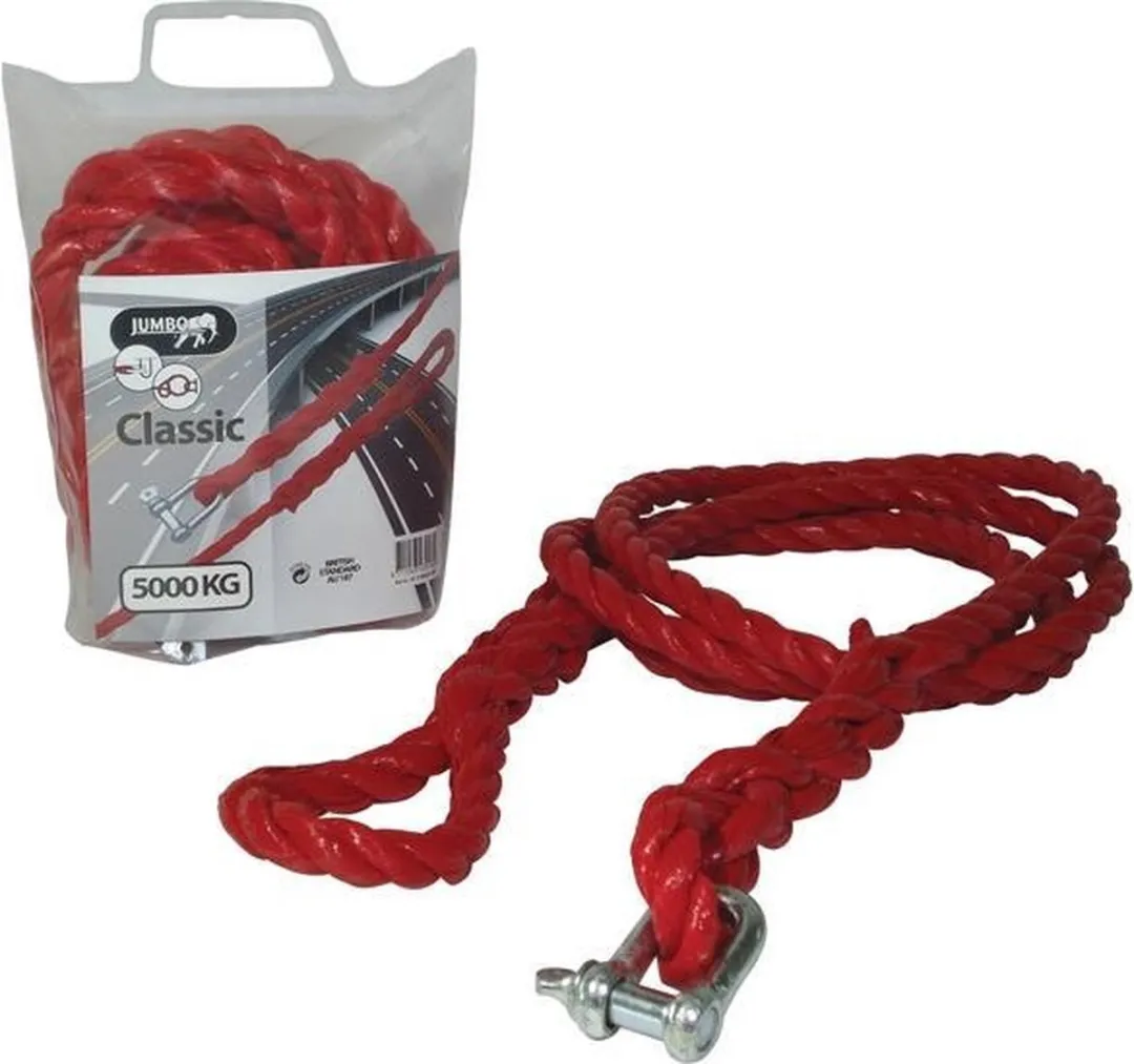 Jumbo Sleepkabel 5000kg 3,5m - 18mm Rood