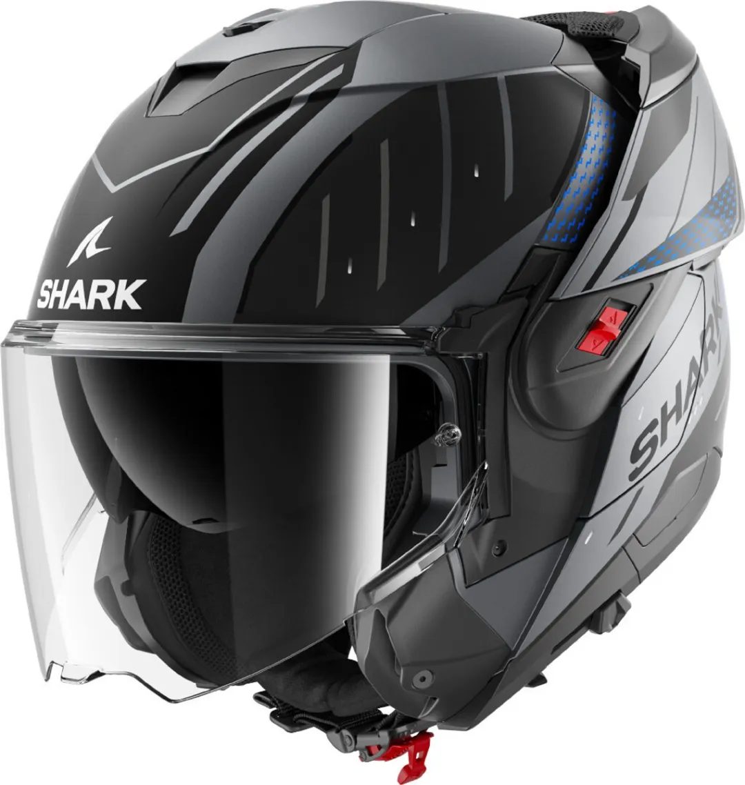 Shark Oxo Rydger Mat Antraciet/Zwart ABK Systeemhelm - L
