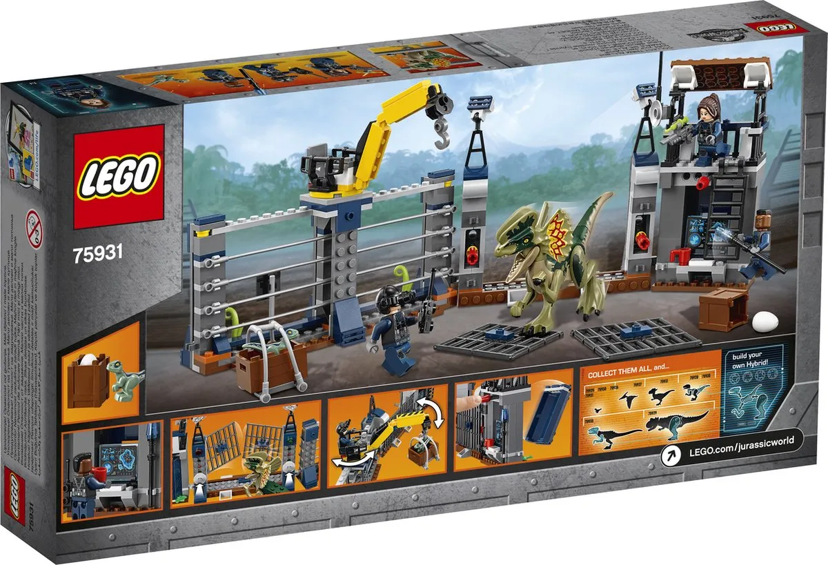 LEGO Jurassic World Aanval op de Toren van Dilophosaurus 75931 - 289 Stukken