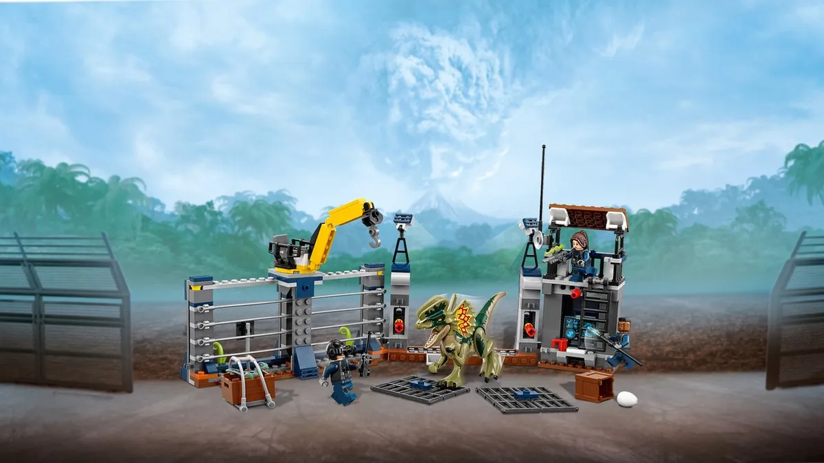 LEGO Jurassic World Aanval op de Toren van Dilophosaurus 75931 - 289 Stukken