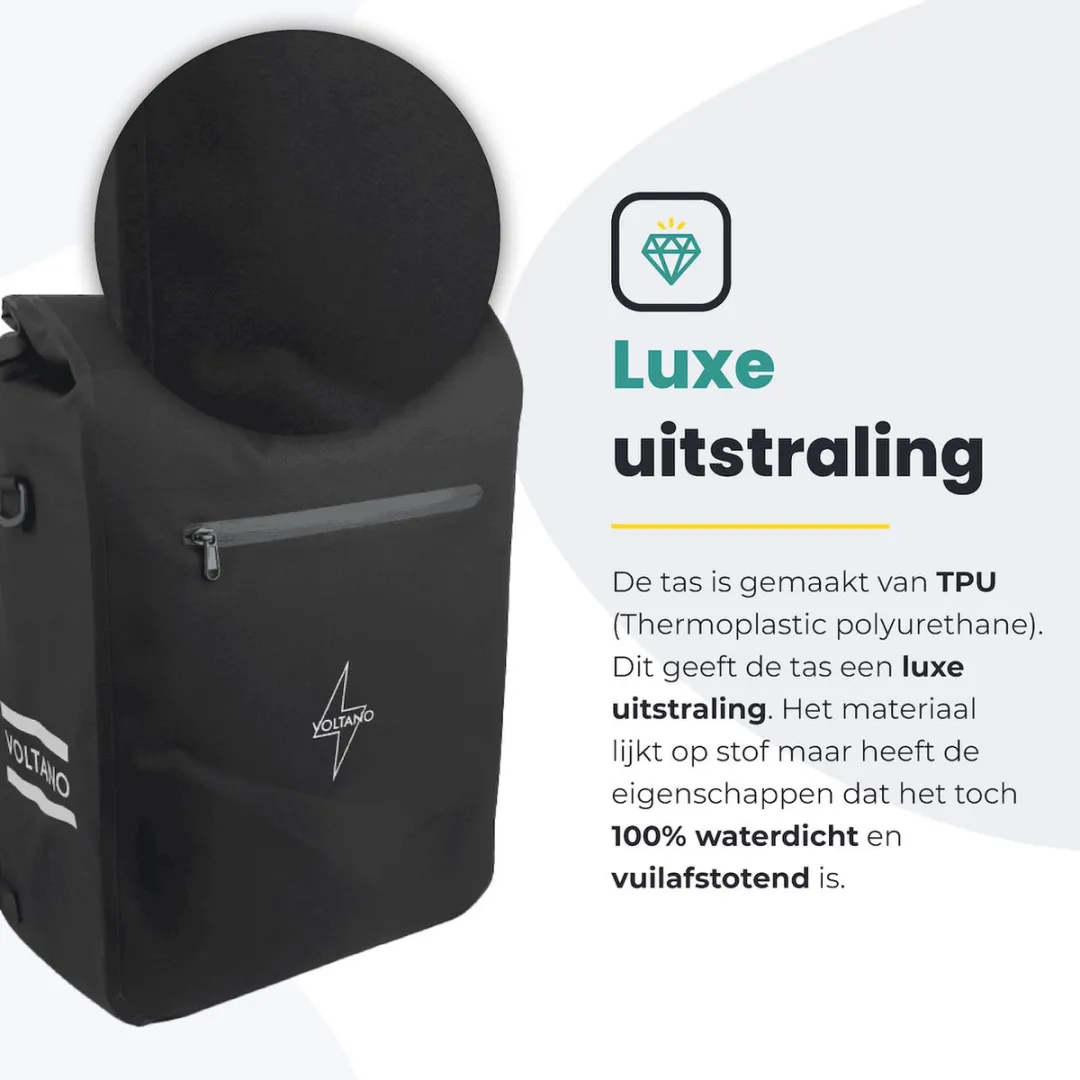 Voltano Luxe E-bike Rugtas 28L - Zwart