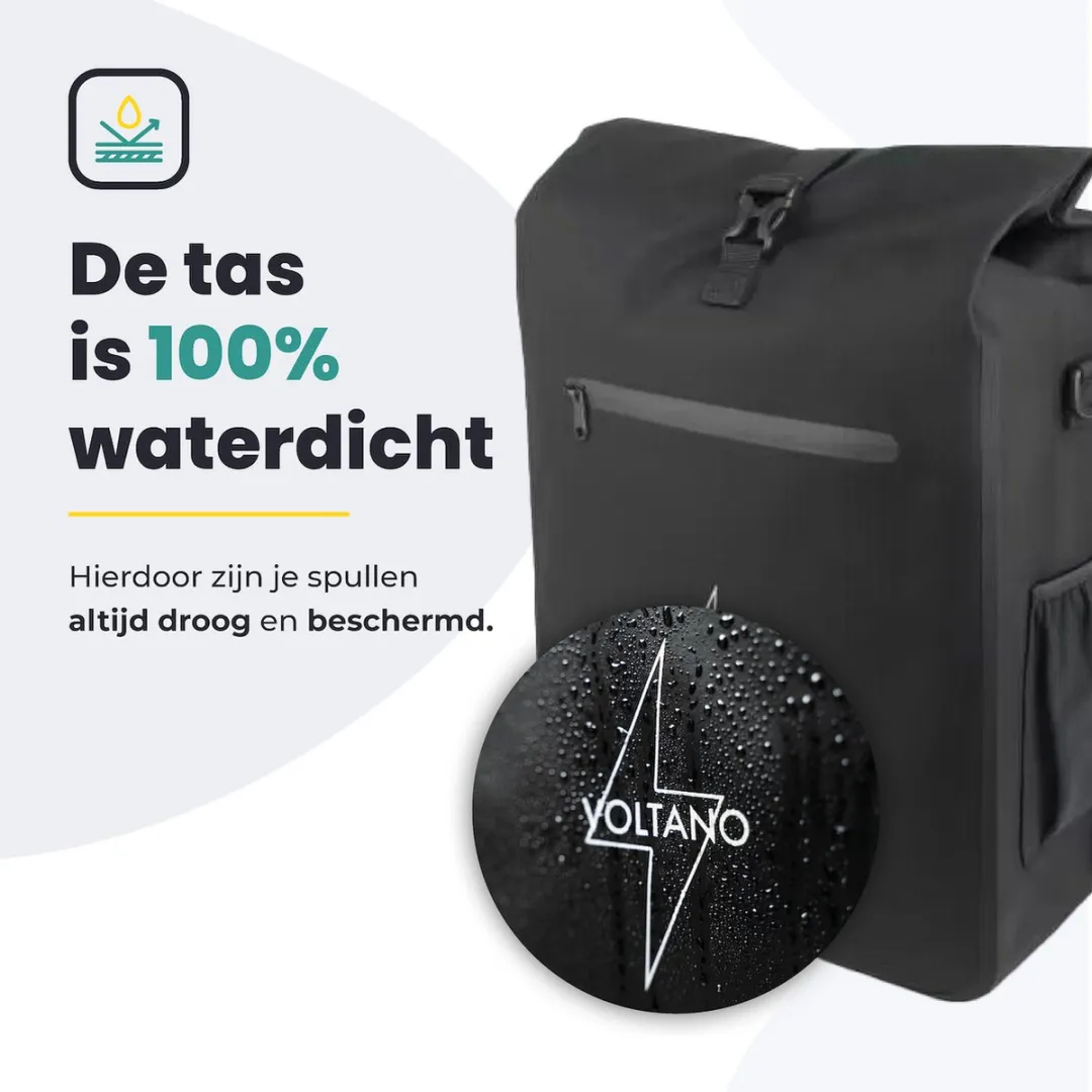 Voltano Luxe E-bike Rugtas 28L - Zwart