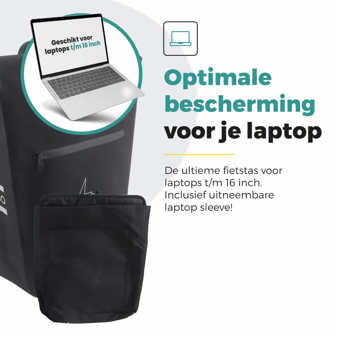 Voltano Luxe E-bike Rugtas 28L - Zwart