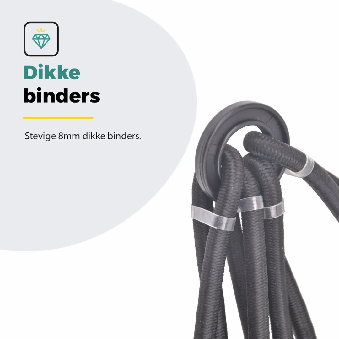 Voltano Spinbinder Fiets - Zwart - 4 Armen 60-105cm