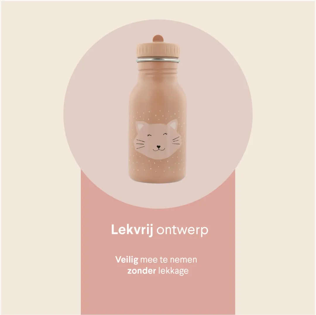 Trixie Mrs. Cat RVS Waterfles 350ml - Roze