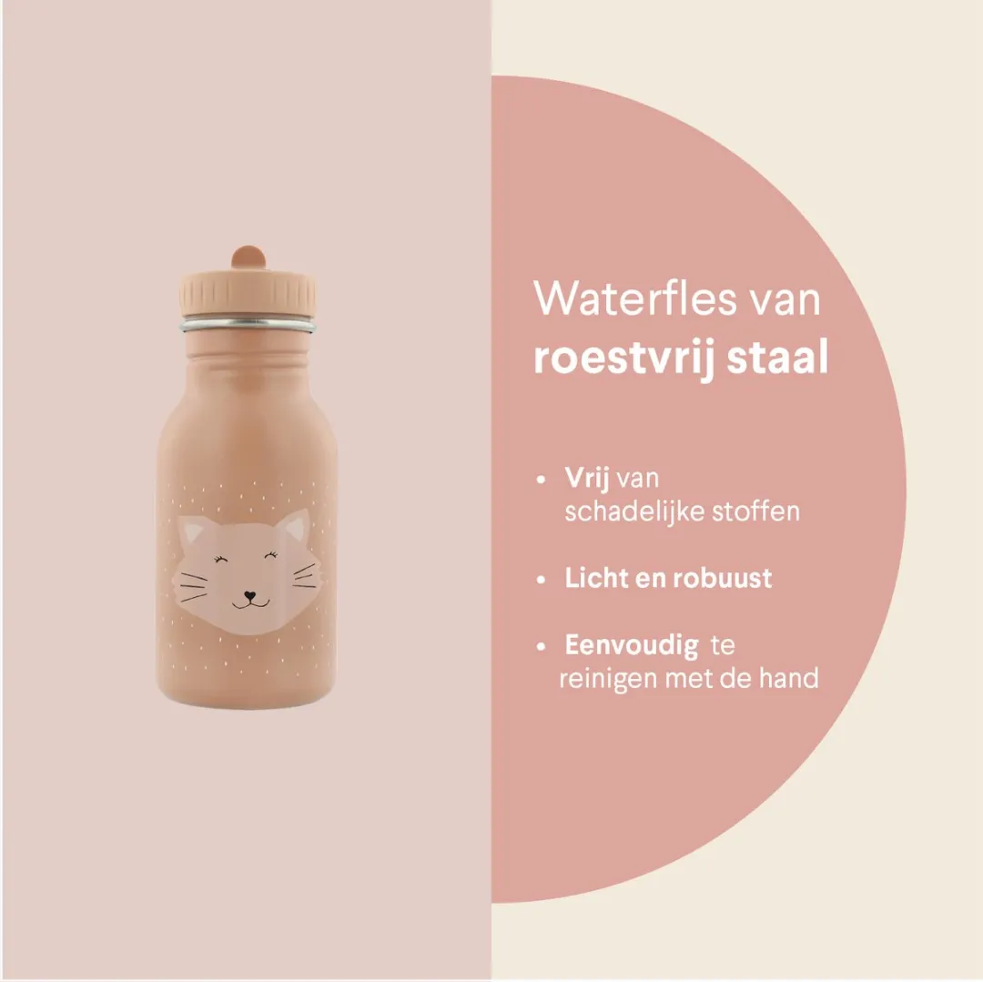 Trixie Mrs. Cat RVS Waterfles 350ml - Roze