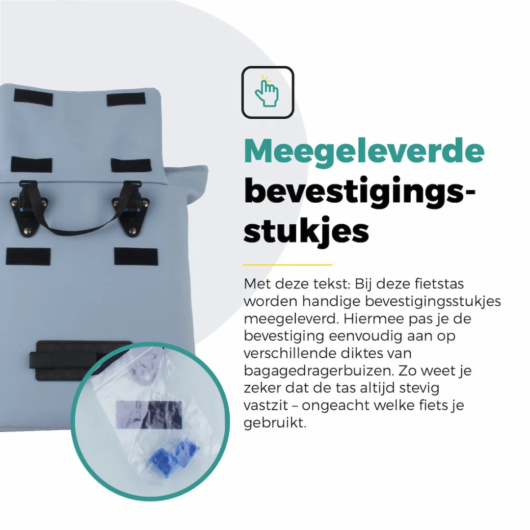 Voltano E-bike City Shopper Enkele Fietstas - Ice Blauw 22L
