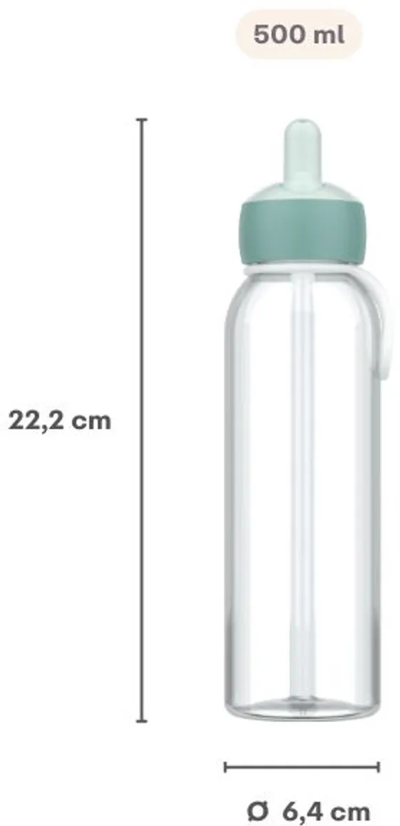 Mepal Campus Flip-Up Waterfles 500ml - Cool Blue