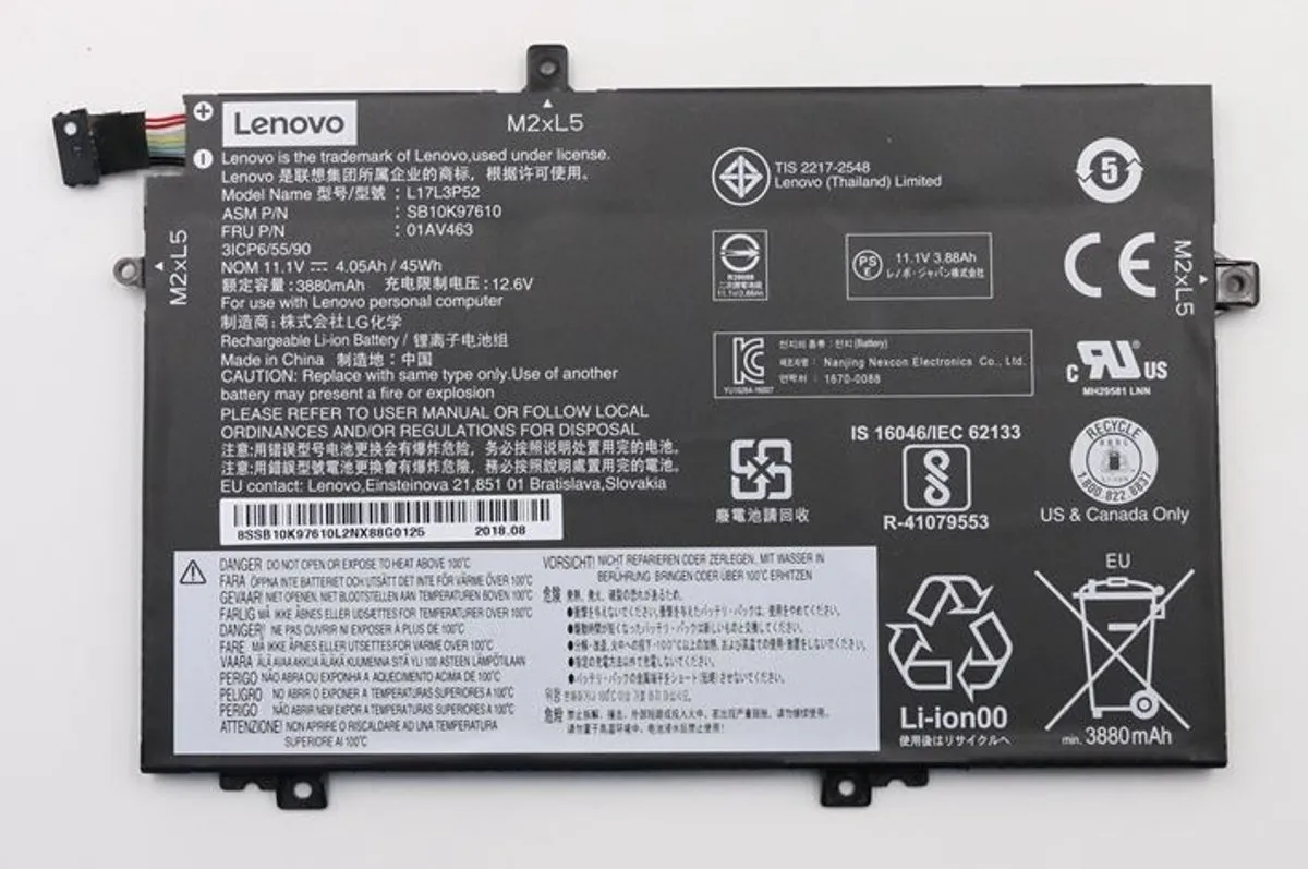 Lenovo 5B10W13897 Laptop Accu