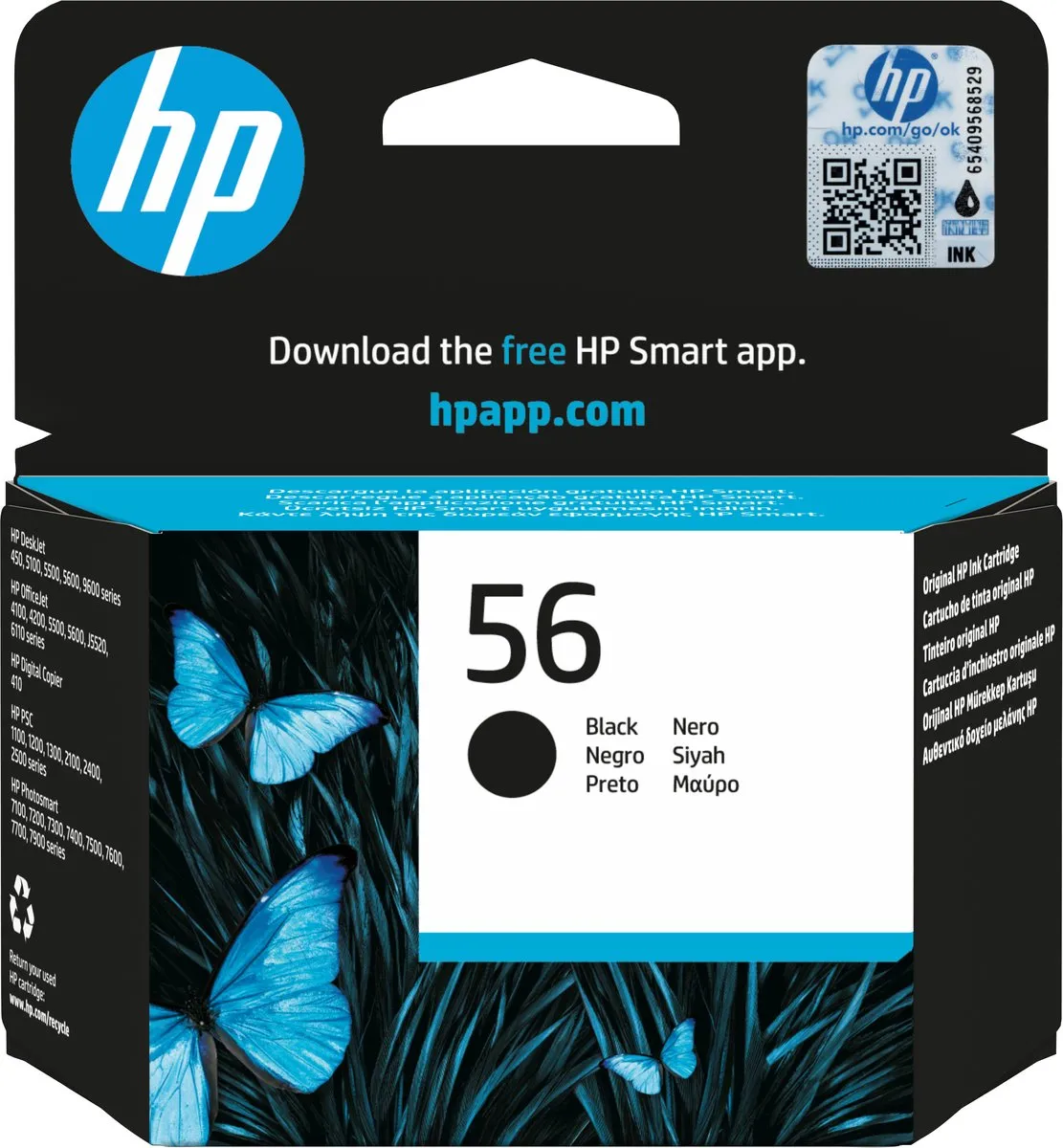 HP 56 C6656AE Inktcartridge - Zwart - 520 pagina's