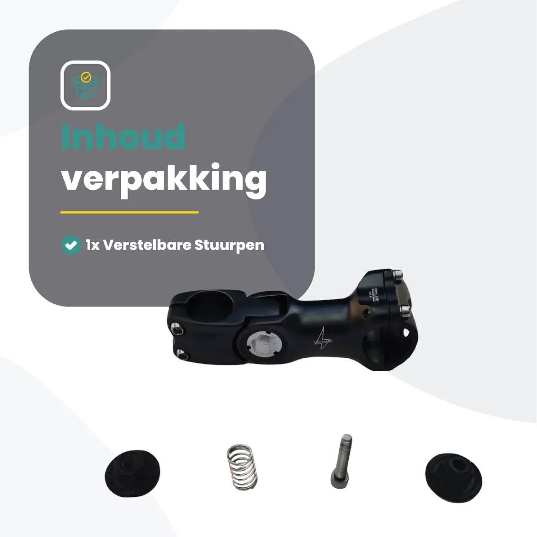 Voltano A-Head Verstelbare Stuurpen 31,8mm - Zwart - 60° - afbeelding 6 van 6