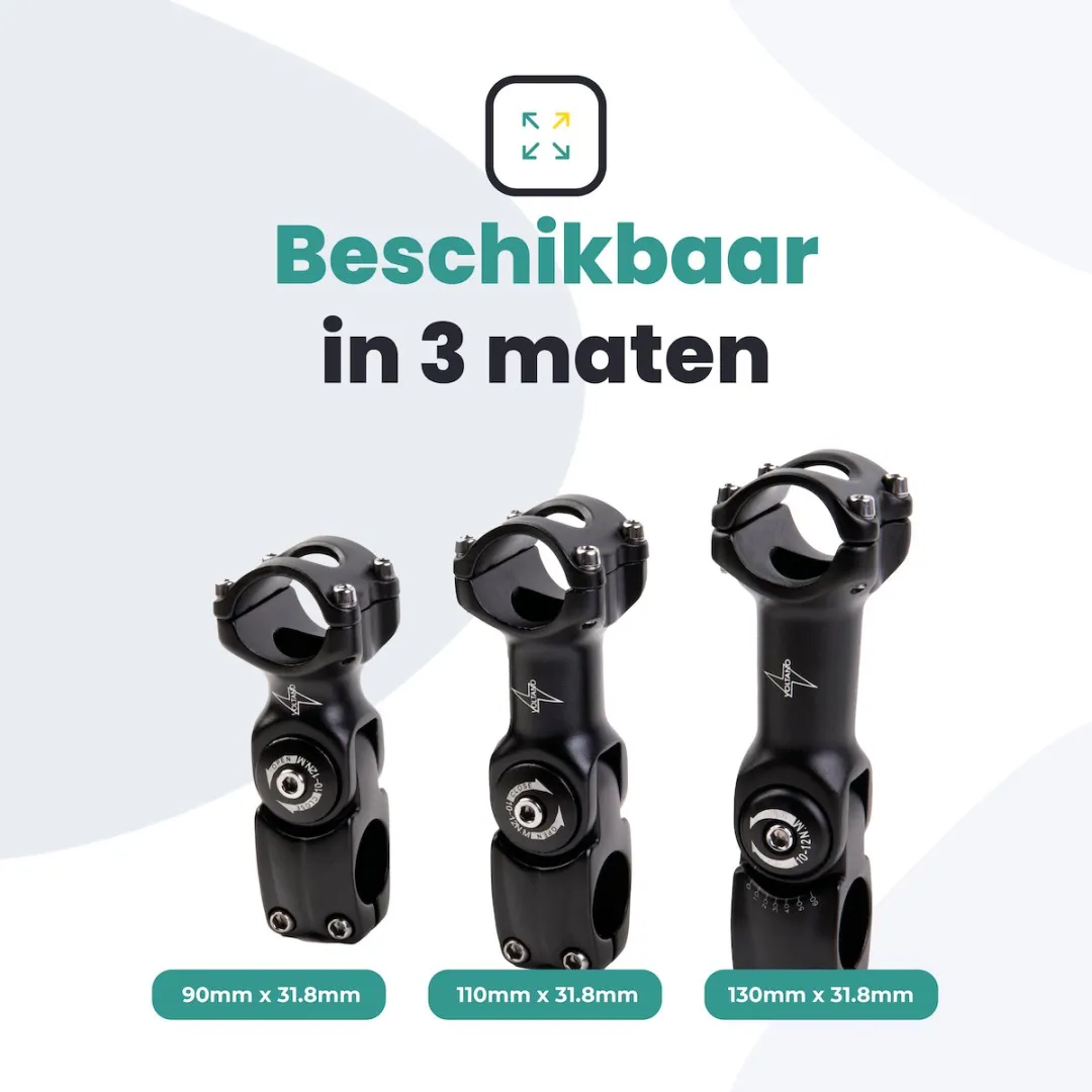 Voltano A-Head Verstelbare Stuurpen 31,8mm - Zwart - 60°