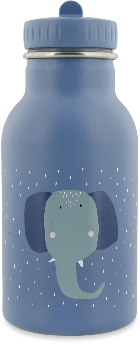 Trixie Mrs. Elephant RVS Waterfles 350ml - Blauw