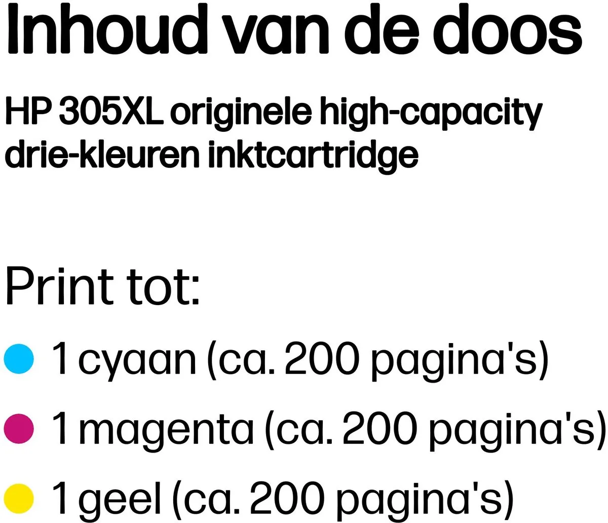 HP 305XL Inktcartridge - Kleur - 400 pagina's