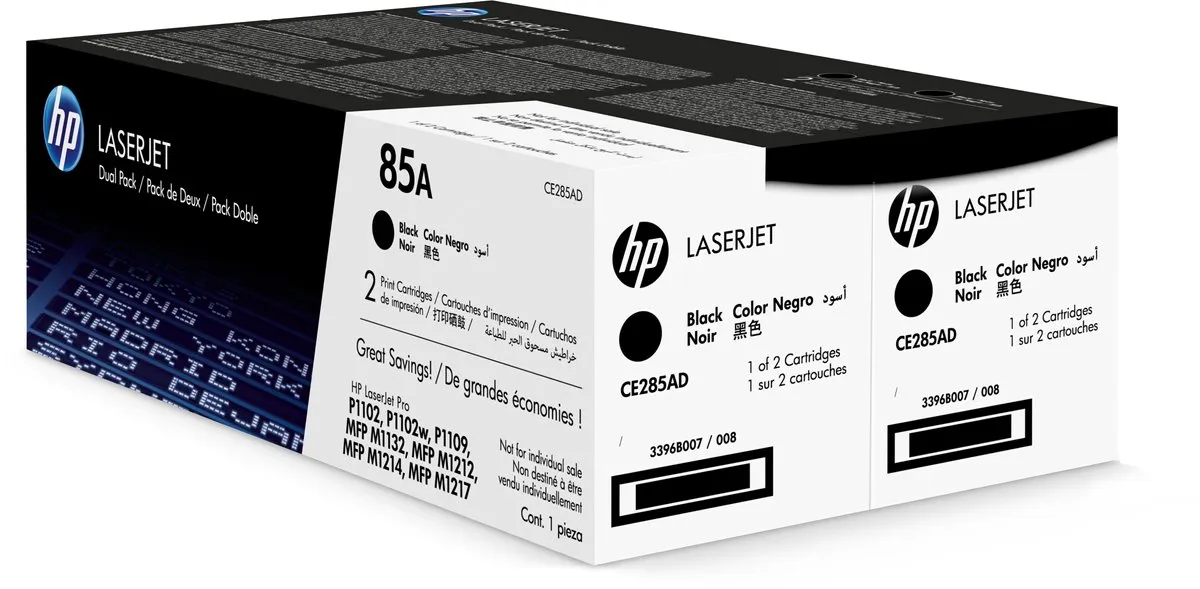 HP 85A Tonercartridge - 2 Stuks CE285AD