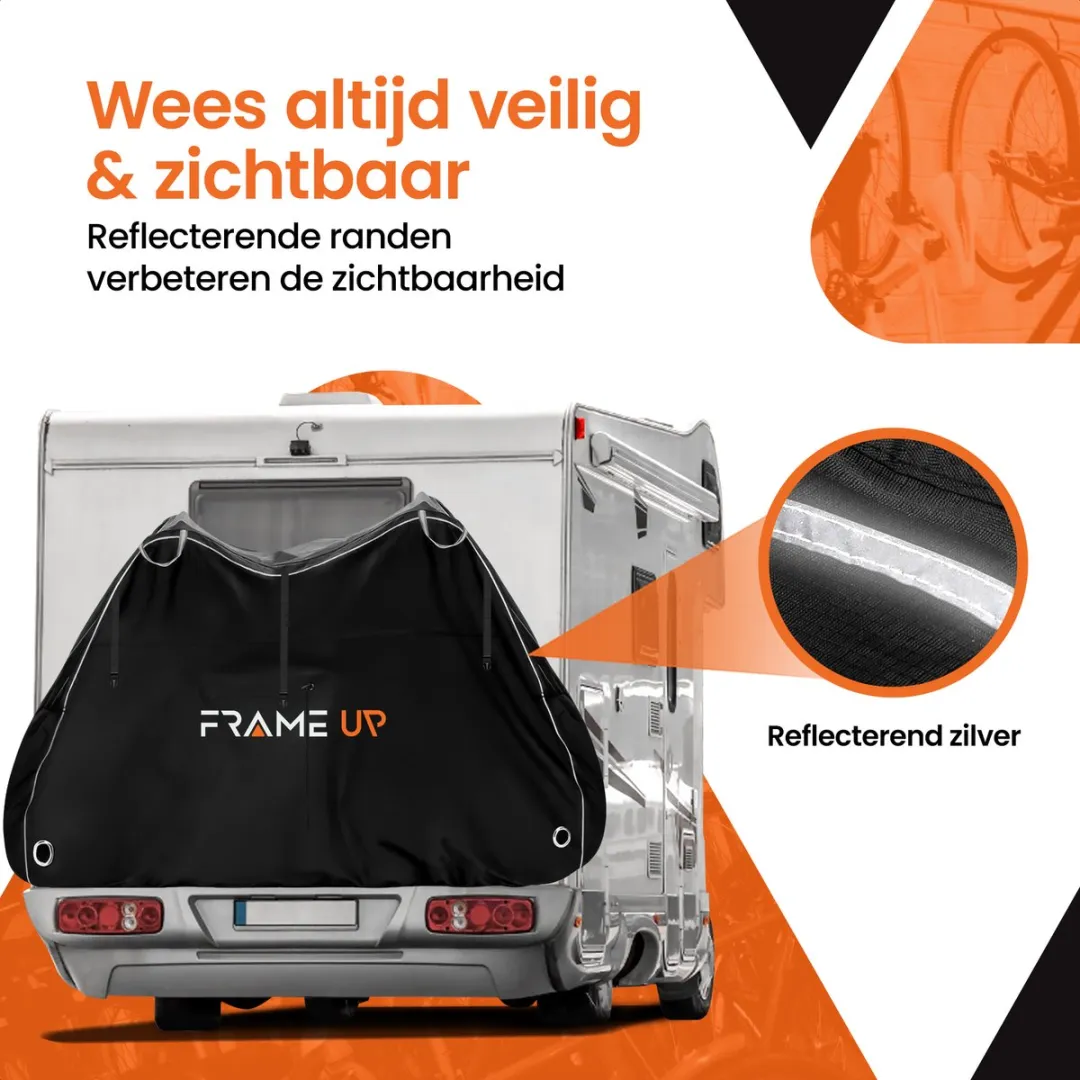 Fietshoes Fietsendrager voor 1 of 2 fietsen - Auto/Caravan/Dissel - 100% Waterdicht - 420D - Fietszeil - Fietsbeschermhoes - Universeel - Fietshoes Elektrische fiets - Anti-diefstal - Fietsbeschermhoes - Incl. Opbergzak