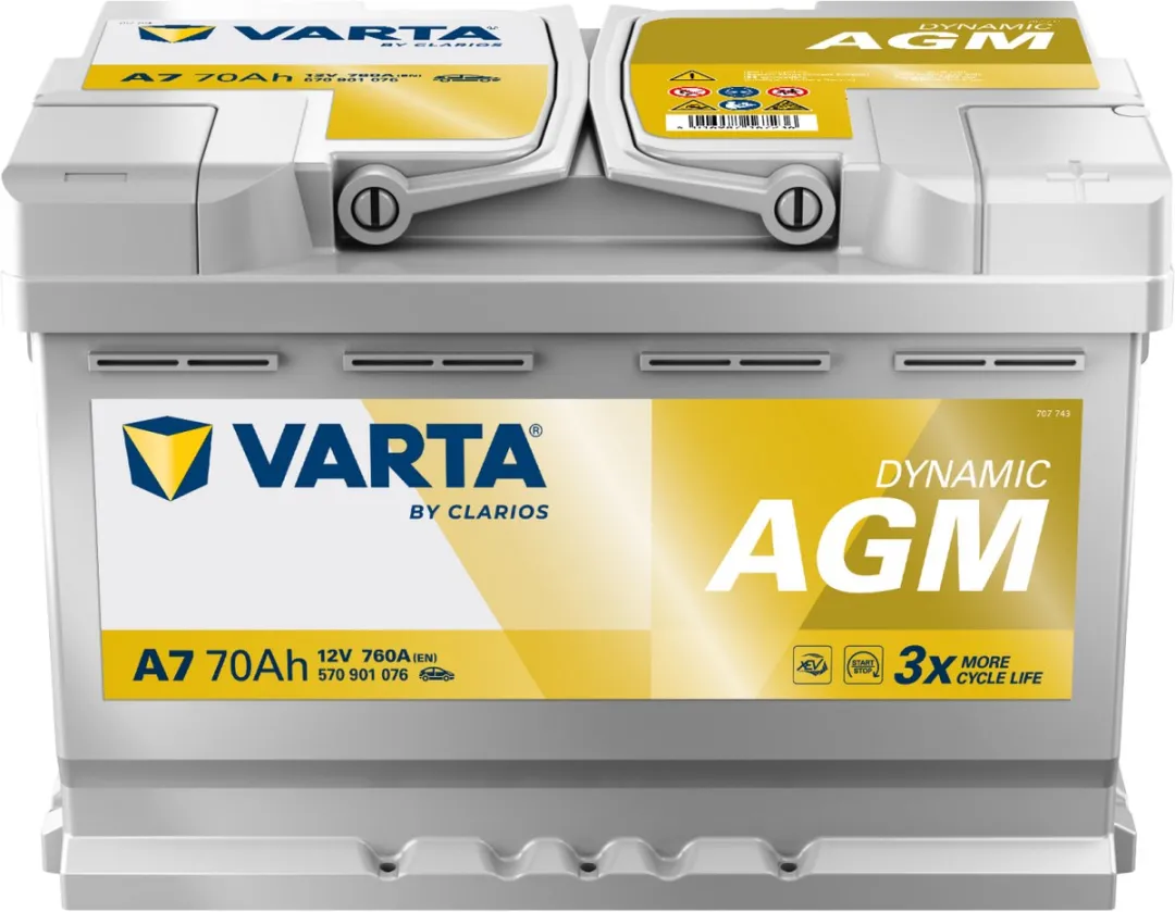 Varta Accu 70Ah AGM 570901076 - 760A Start-Stop Plus