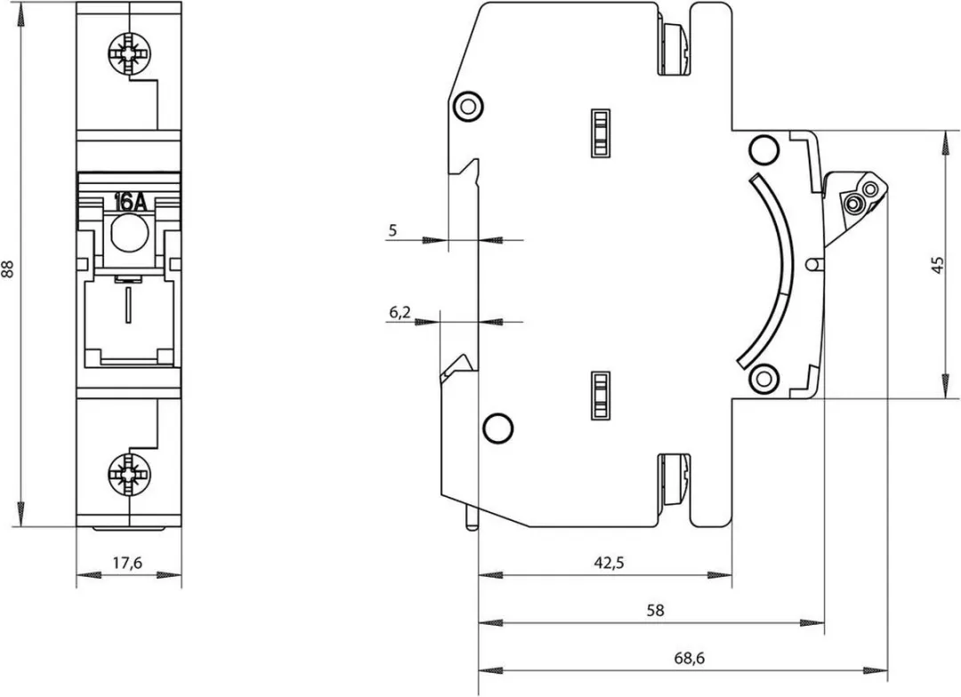 Siemens 5SG76110KK16 Zekeringlastscheider D01 16A 230V