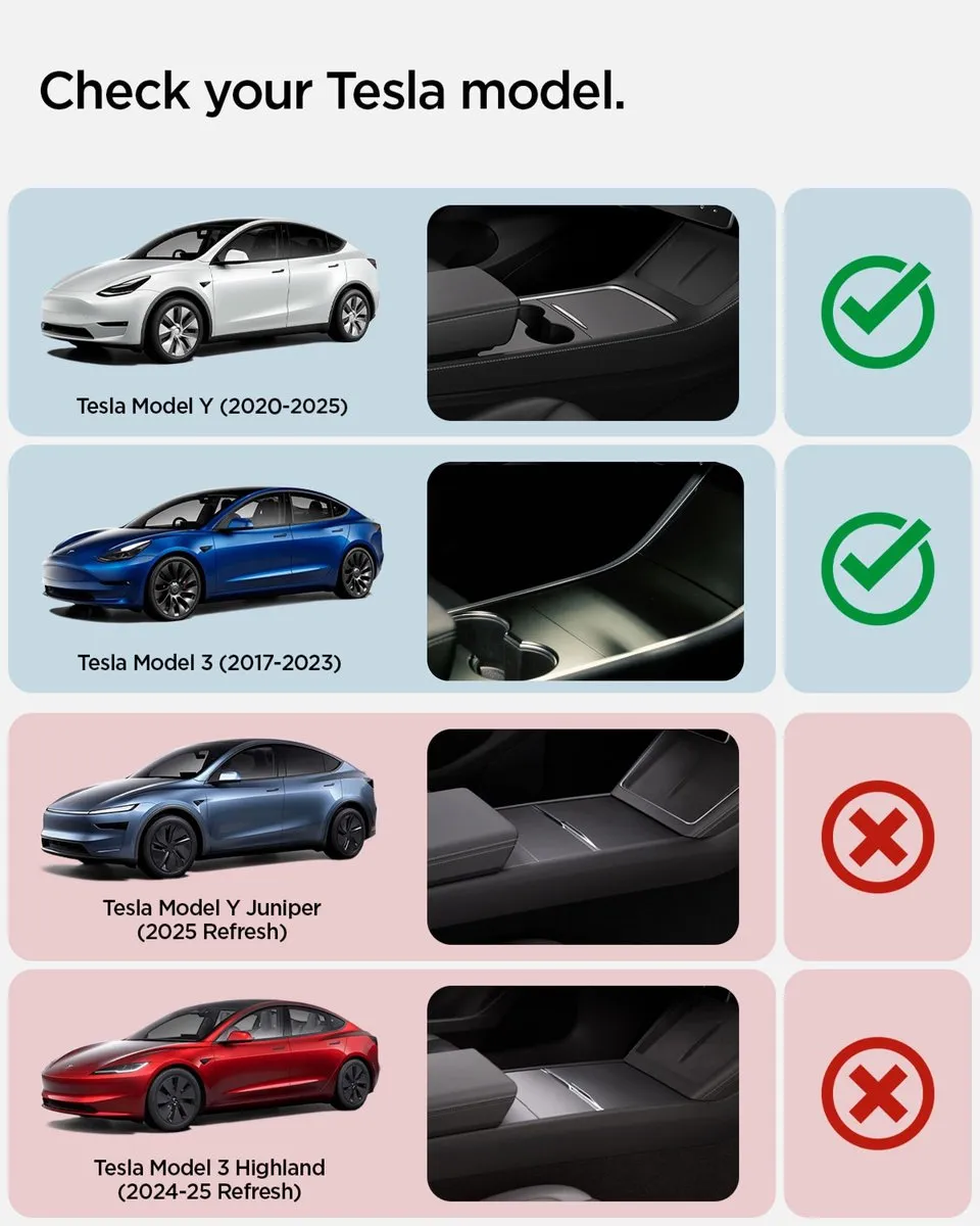 Spigen Tesla Middenconsole Organizer Model Y/3 - Zwart - afbeelding 6 van 6