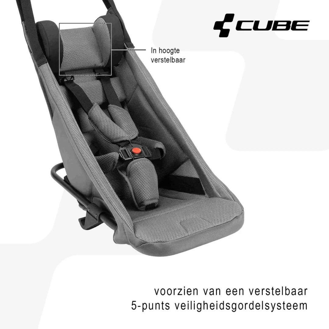 Cube Kids Trailer Double CMPT Babystoel - Zwart