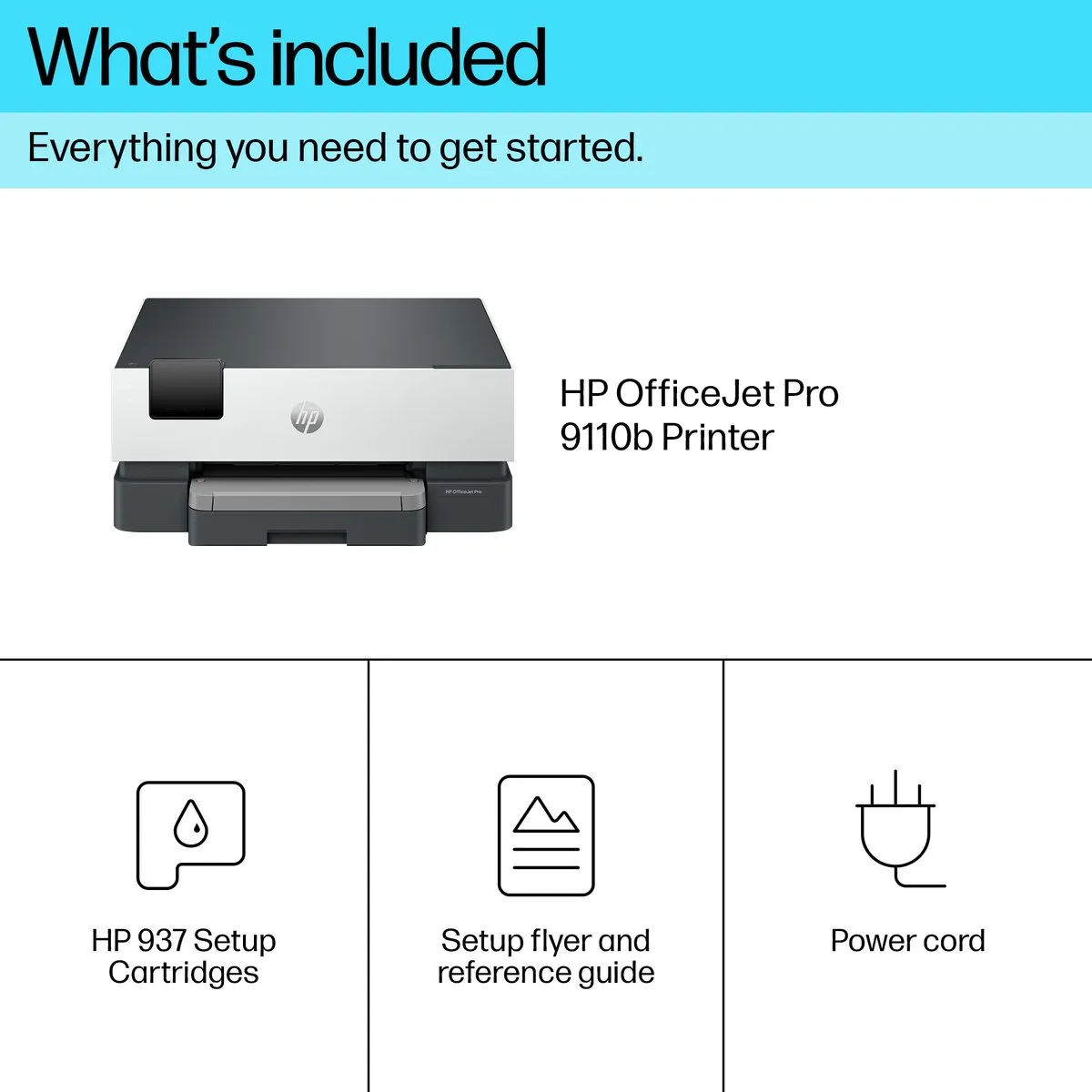 HP OfficeJet Pro 9110b Kleur Printer - 250 Vel - WLAN/BT - Wit