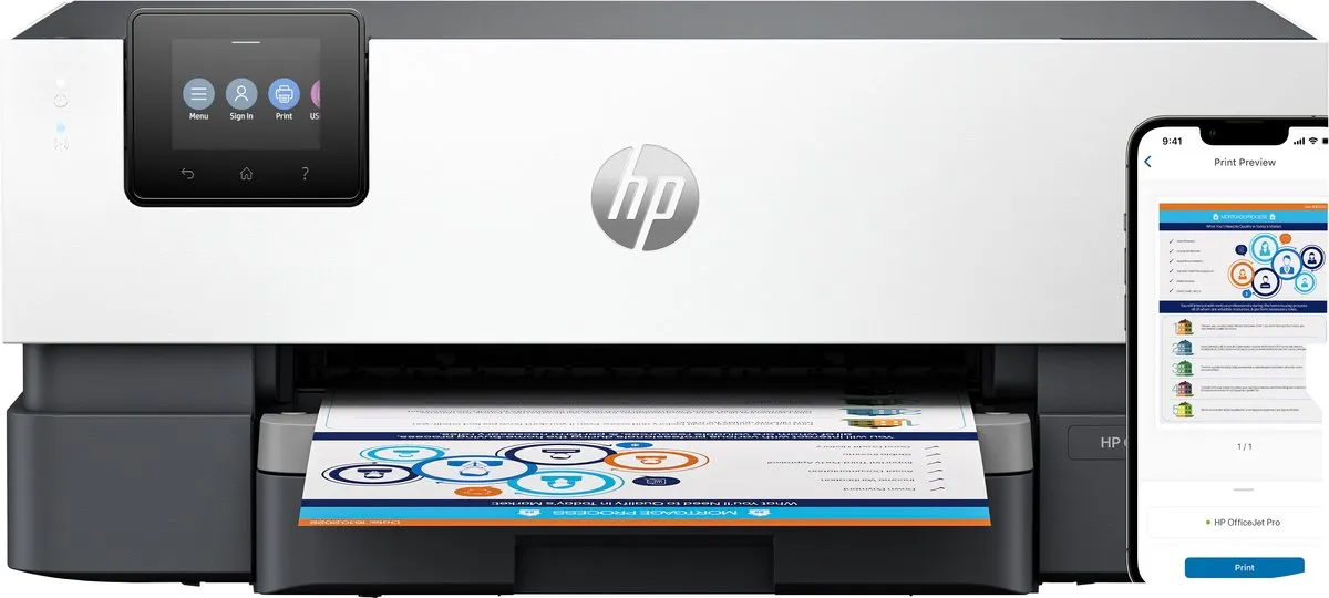 HP OfficeJet Pro 9110b Kleur Printer - 250 Vel - WLAN/BT - Wit