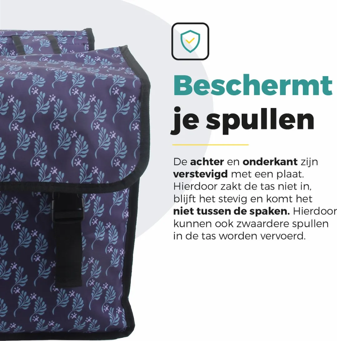 Voltano Dubbele Fietstas Purple Passion 38L - Waterdicht