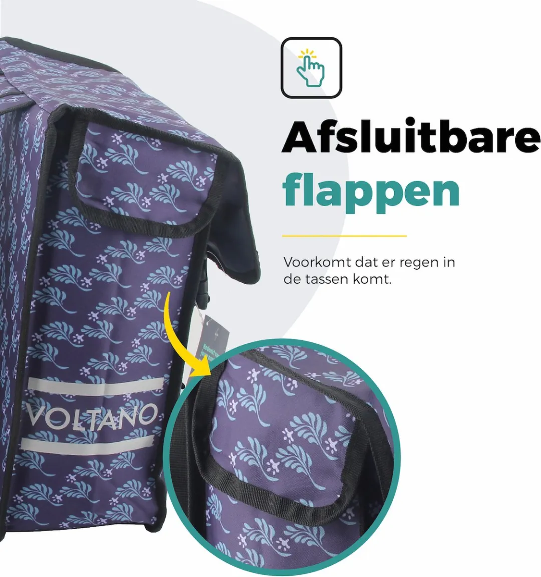 Voltano Dubbele Fietstas Purple Passion 38L - Waterdicht