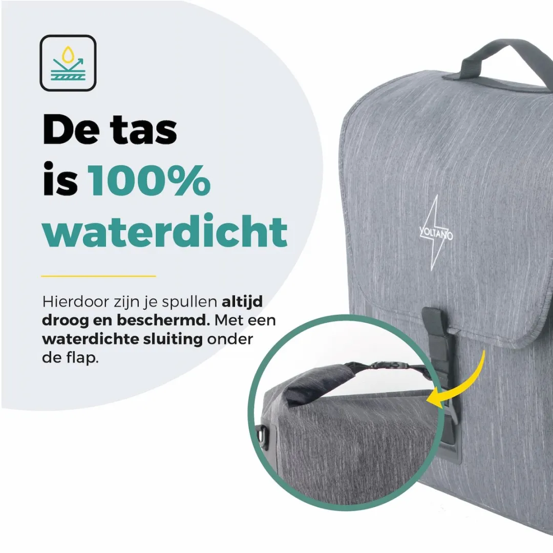 Voltano Equal E-bike Enkele Fietstas 25L - Donkergrijs