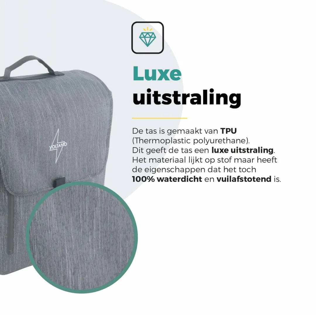 Voltano Equal E-bike Enkele Fietstas 25L - Donkergrijs