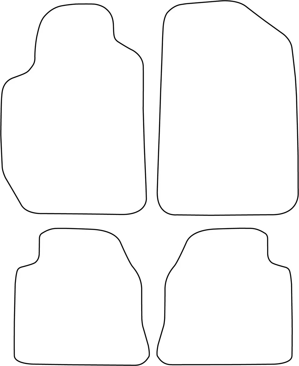 Toyota Camry V 1992-2001 Velours Vloermatten - Rood/Zwart - 4 Stuks