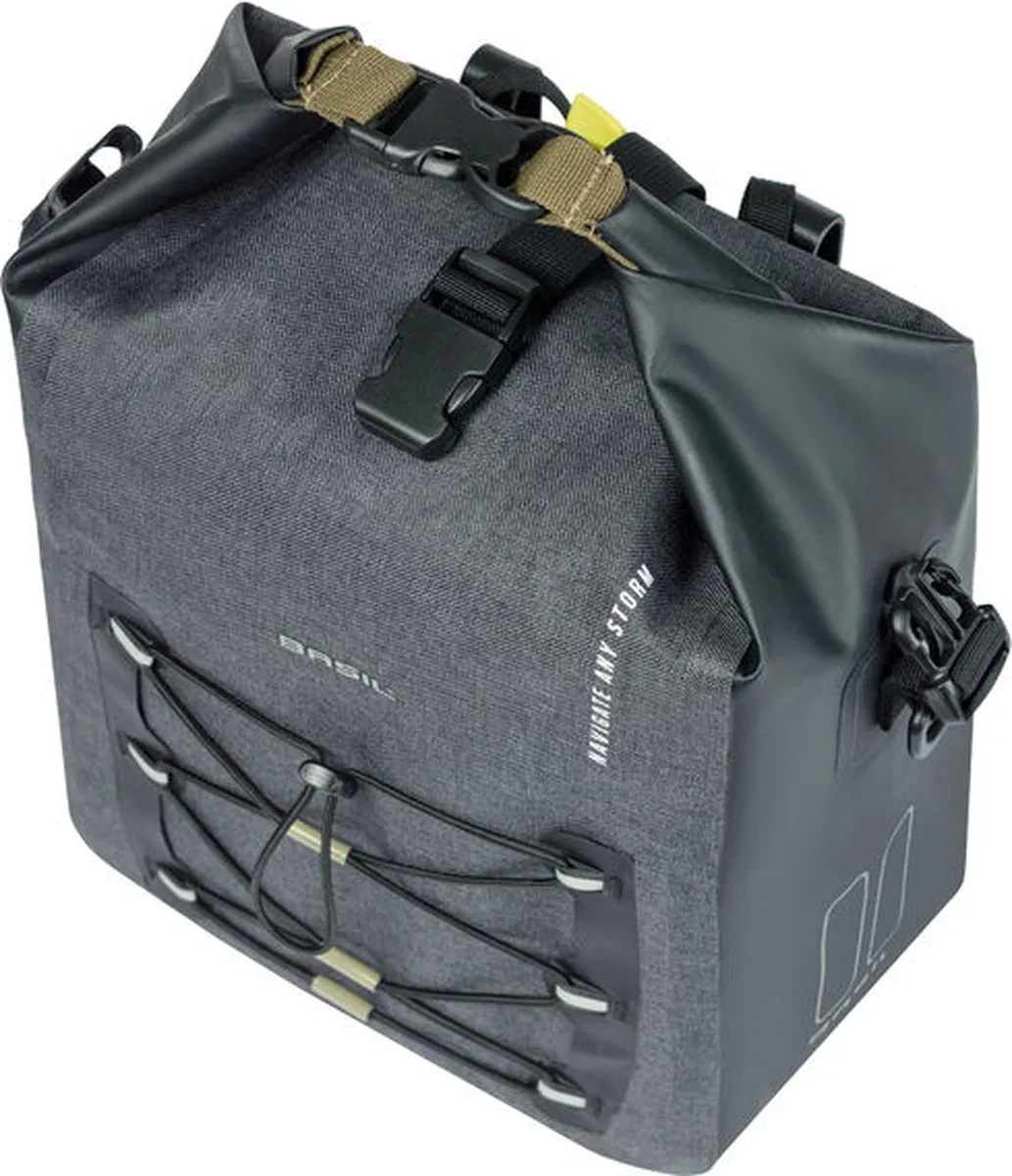 Basil Navigator Storm Enkele Fietstas MIK STUDS 12-15L - Zwart