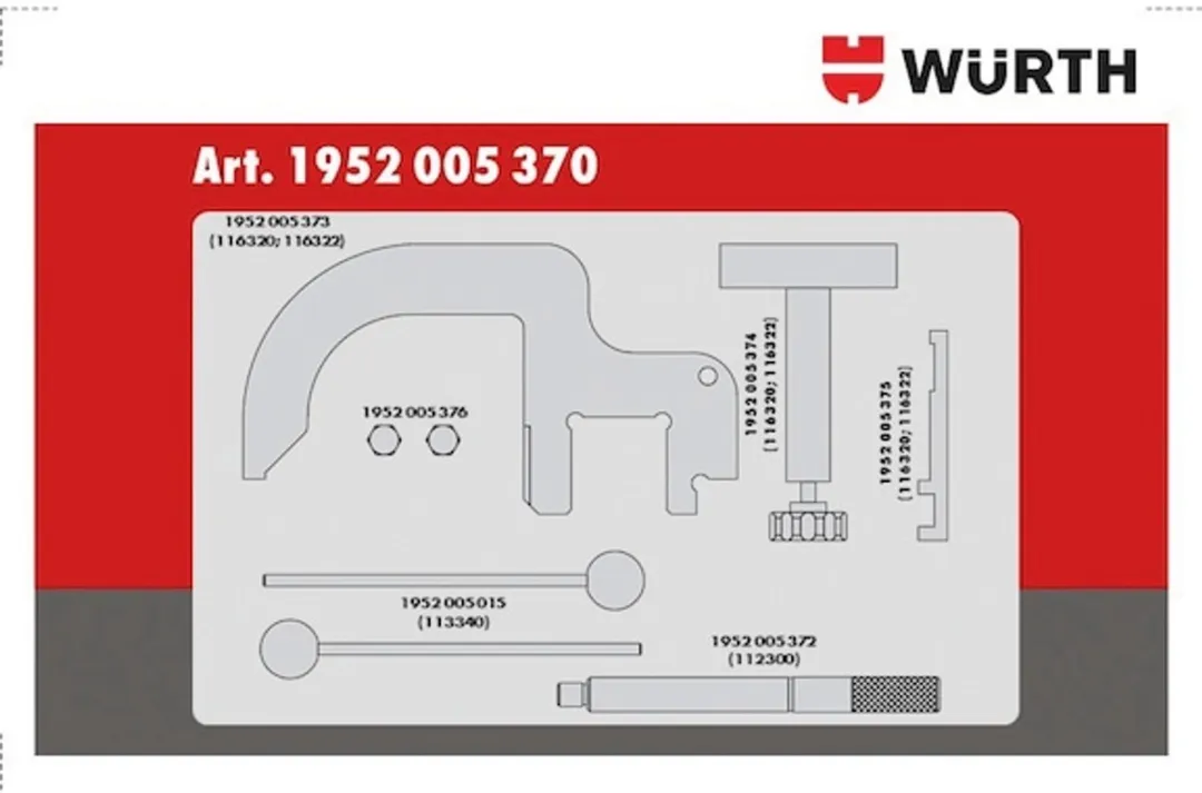 Würth Timinggereedschap Set 8-delig