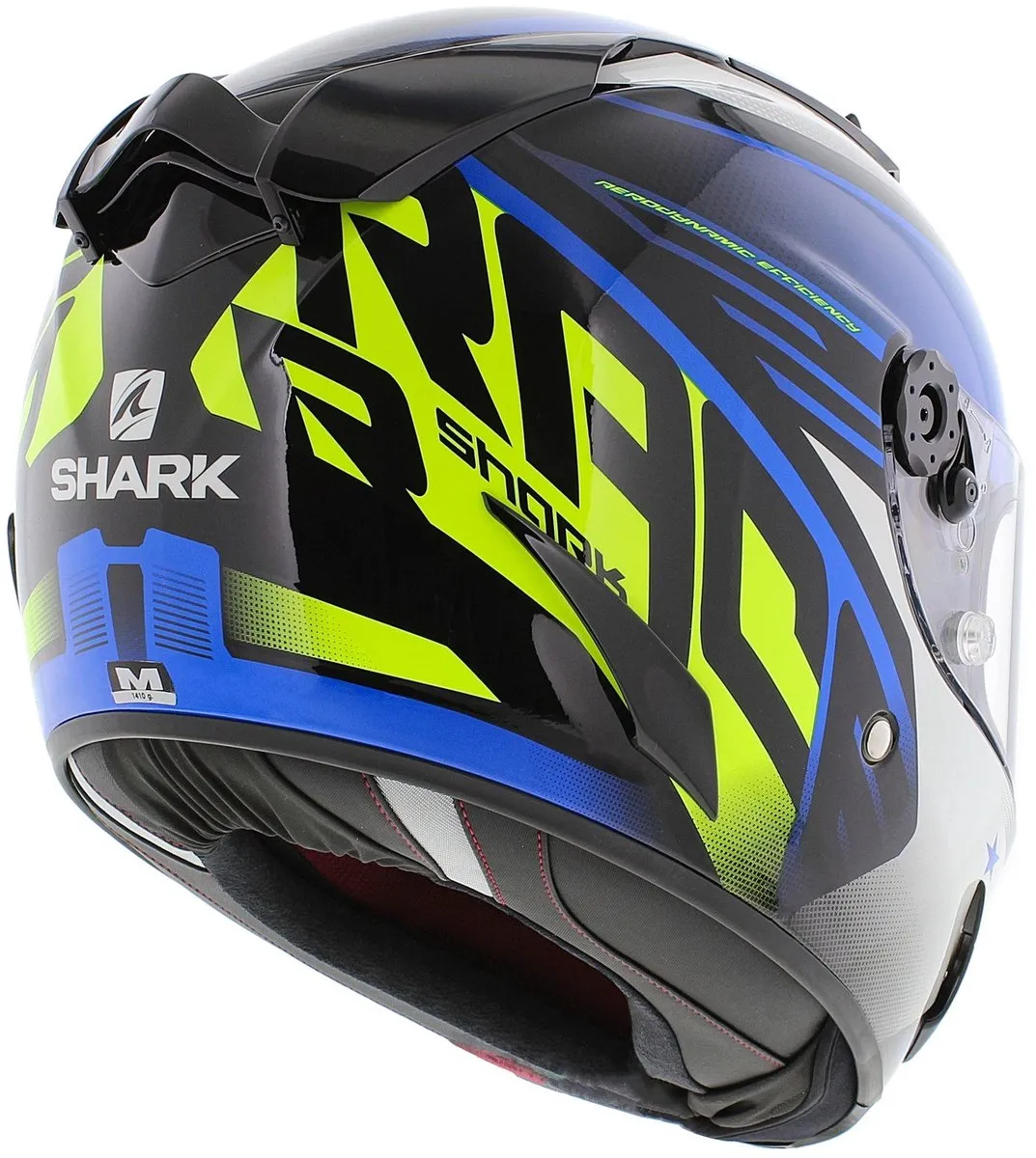 Shark Race-R Pro ASPY Motorhelm - XL - Zwart/Blauw/Geel