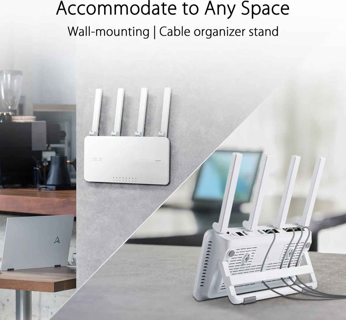 ASUS ExpertWiFi EBR63 AX3000 Accesspoint/Router - 4x Ethernet - Wit - afbeelding 6 van 6