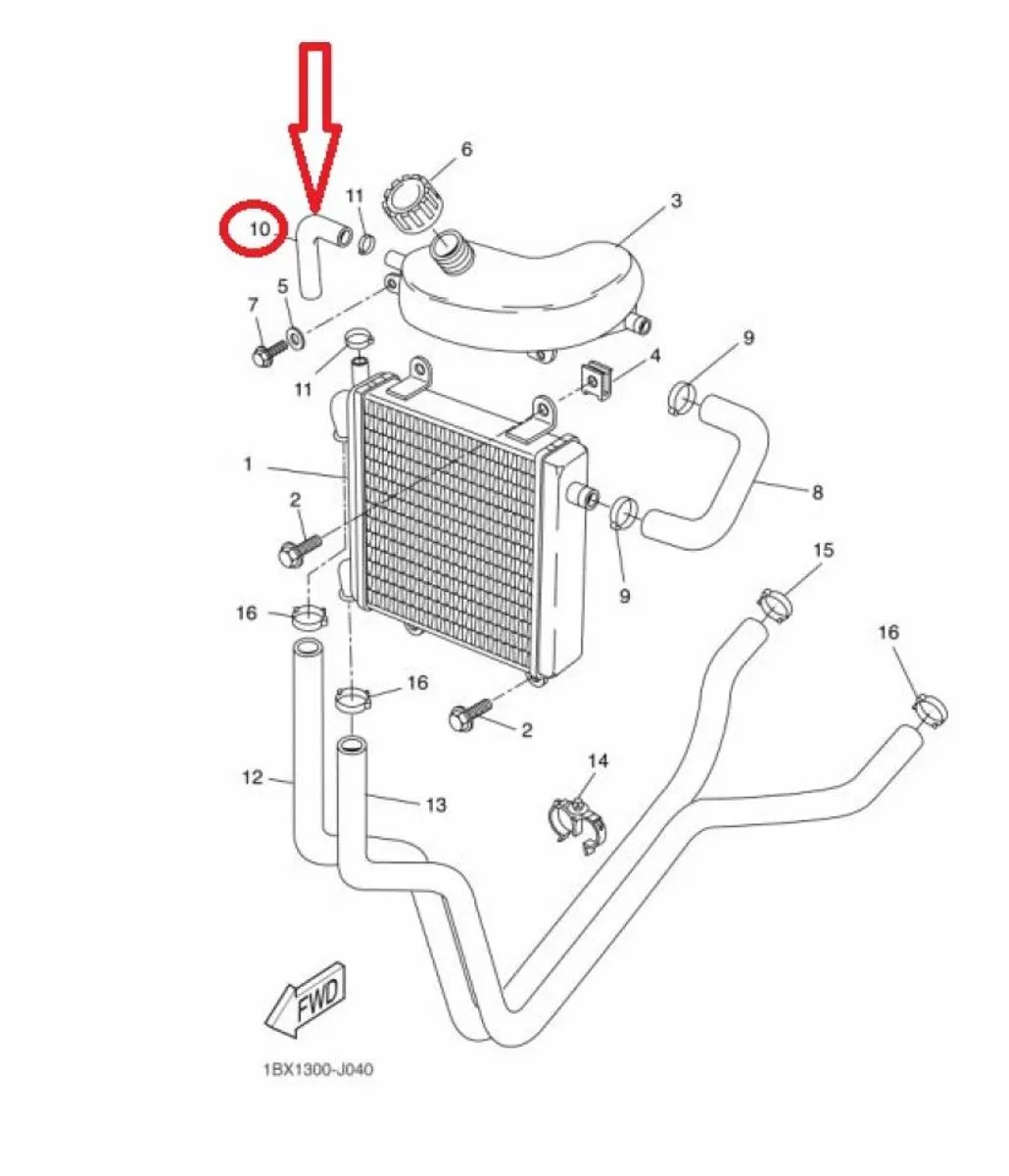 Yamaha 50 Aerox Koelvloeistof 5BRE25891000