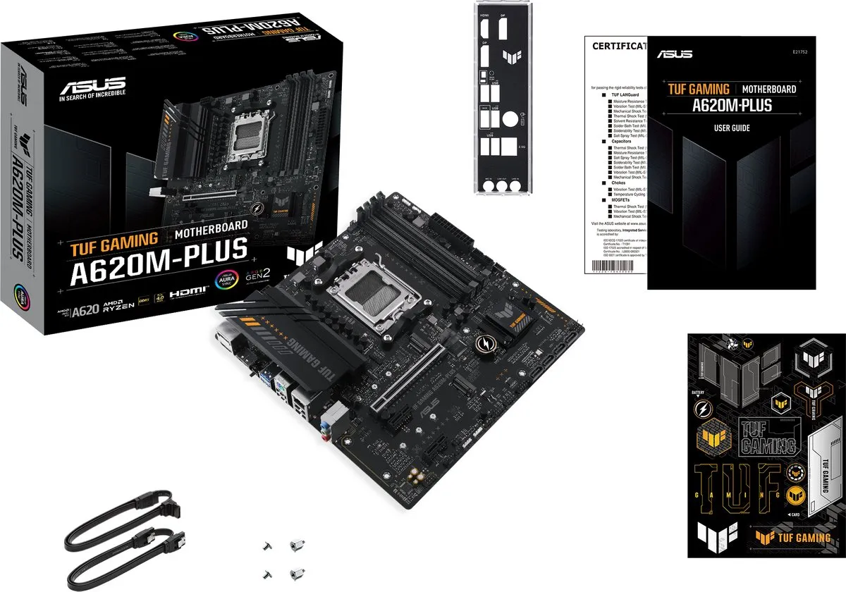 ASUS TUF GAMING A620M-PLUS AM5 Micro-ATX Moederbord
