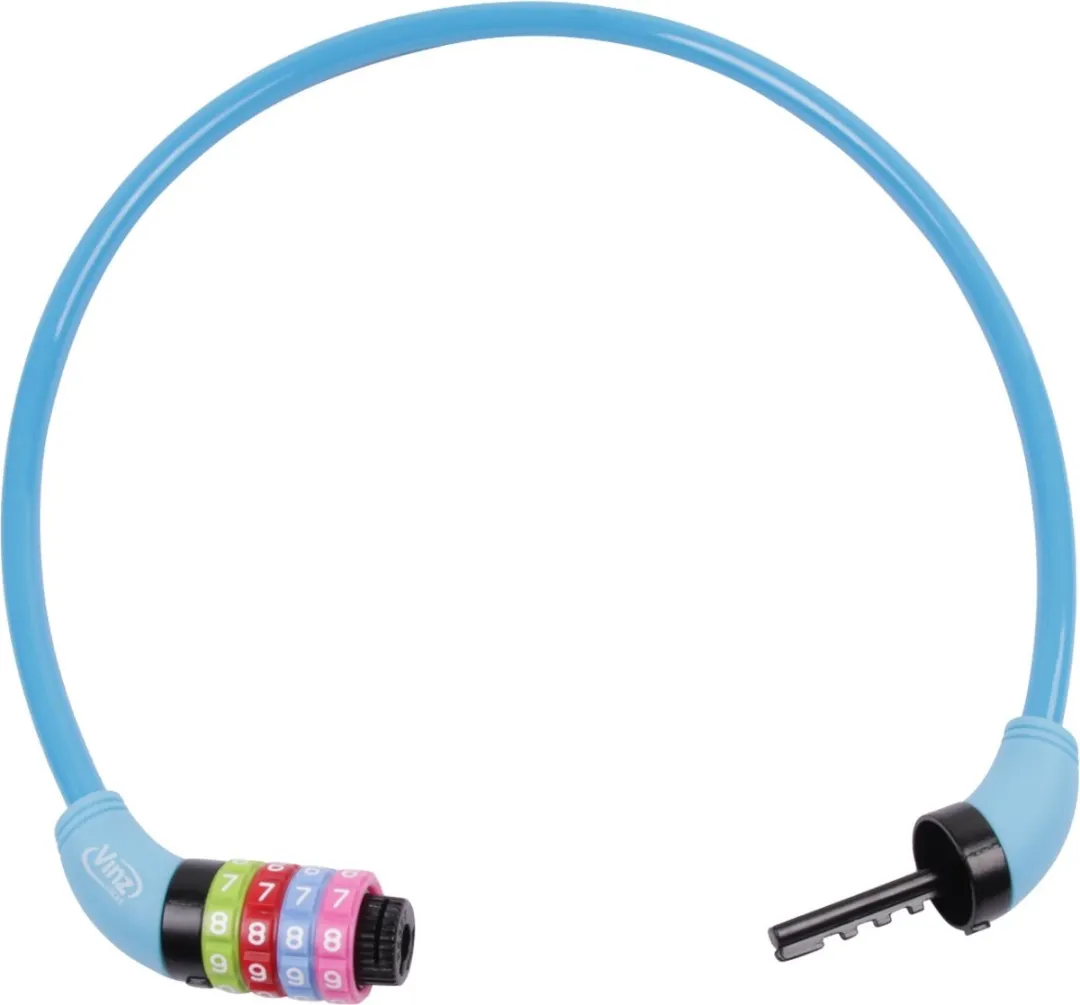 VINZ Baker Fietsslot Kind - Blauw