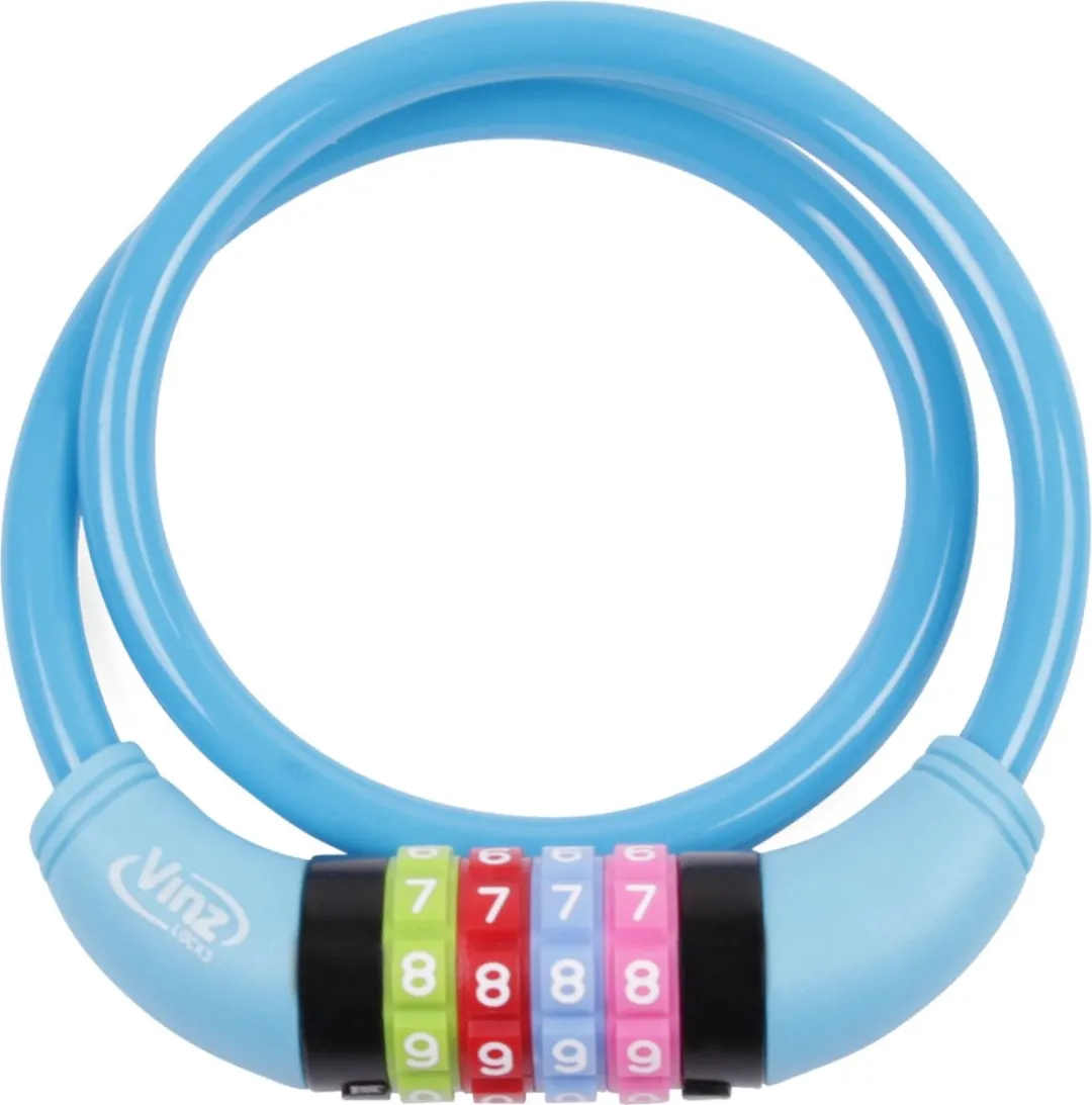 VINZ Baker Fietsslot Kind - Blauw