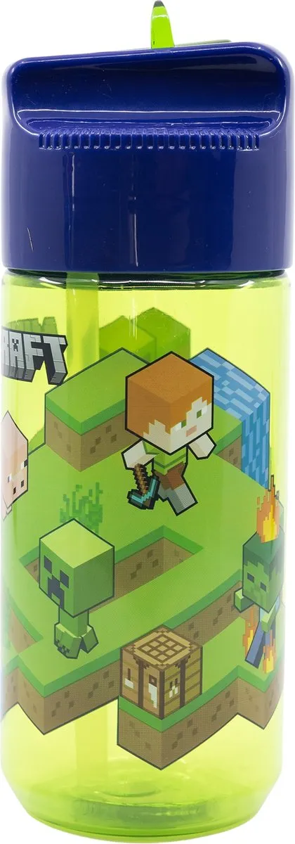 Minecraft Drinkfles 430ml - Groen