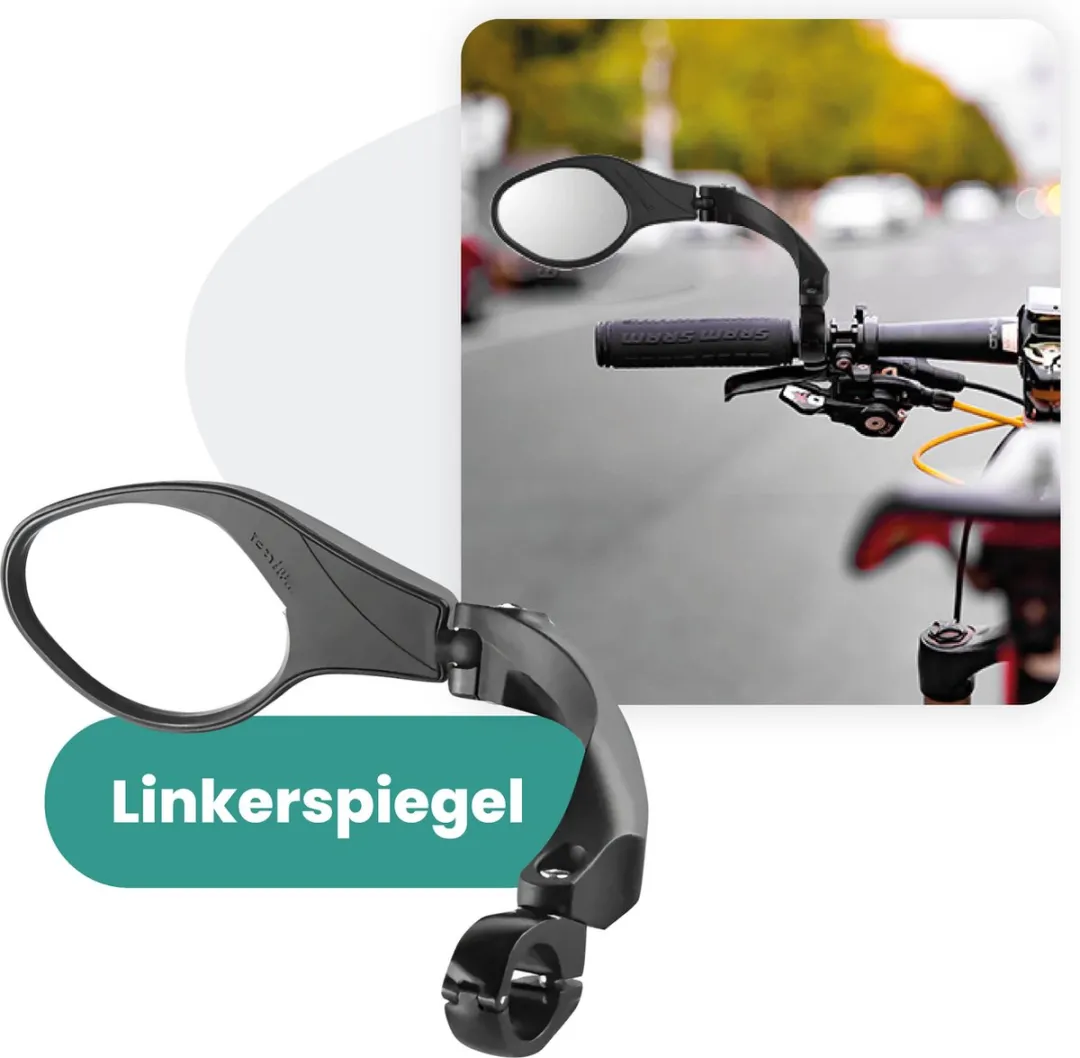 Voltano Fietsspiegel Links Draaibaar 9cm