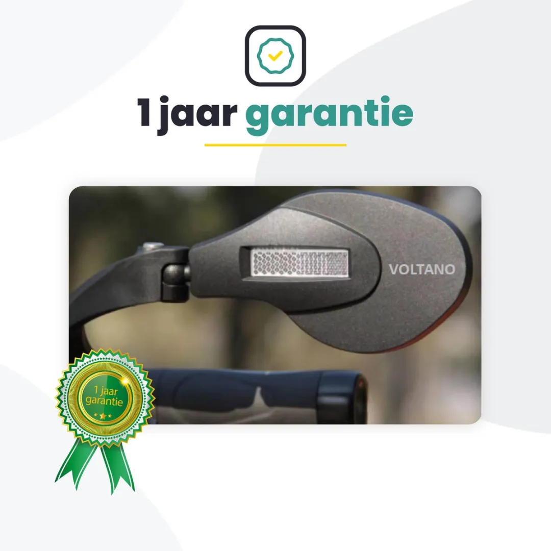 Voltano Fietsspiegel Links Draaibaar 9cm - Zwart