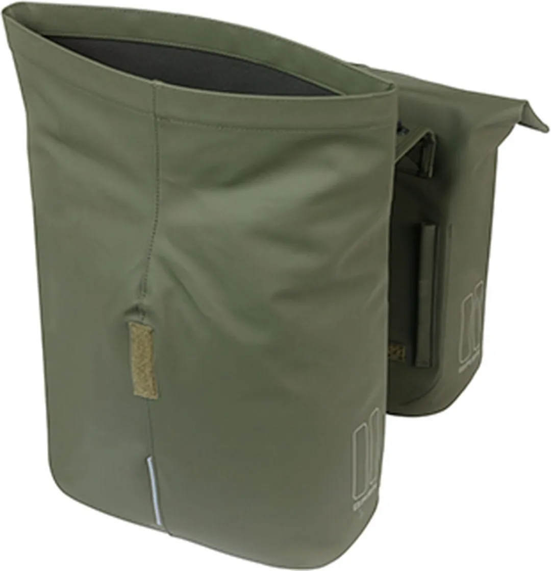 Basil City Dubbele Fietstas MIK 32L - Moss Green