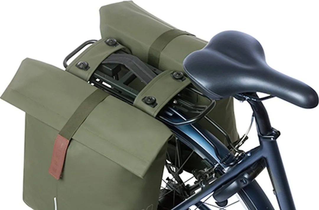 Basil City Dubbele Fietstas MIK 32L - Moss Green