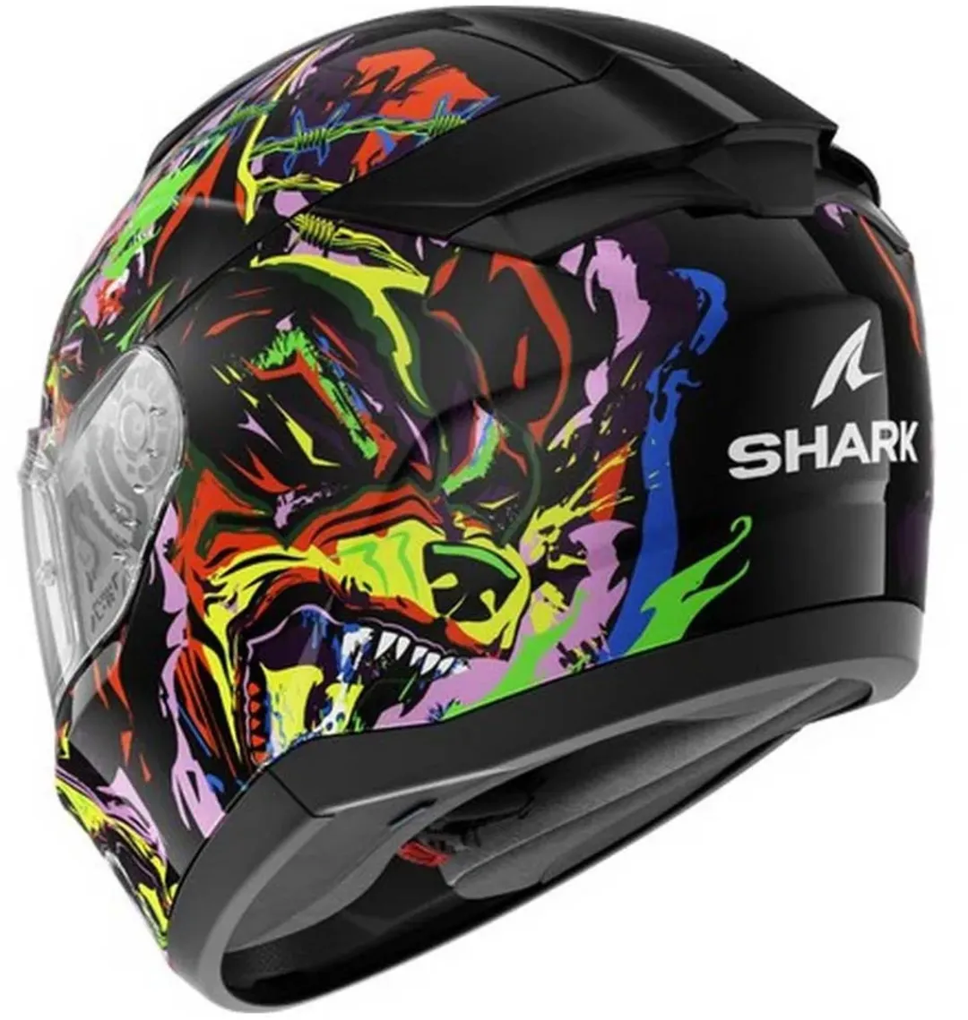 Shark Ridill 2 Raging Beast Helm - Maat M - Zwart/Violet/Geel