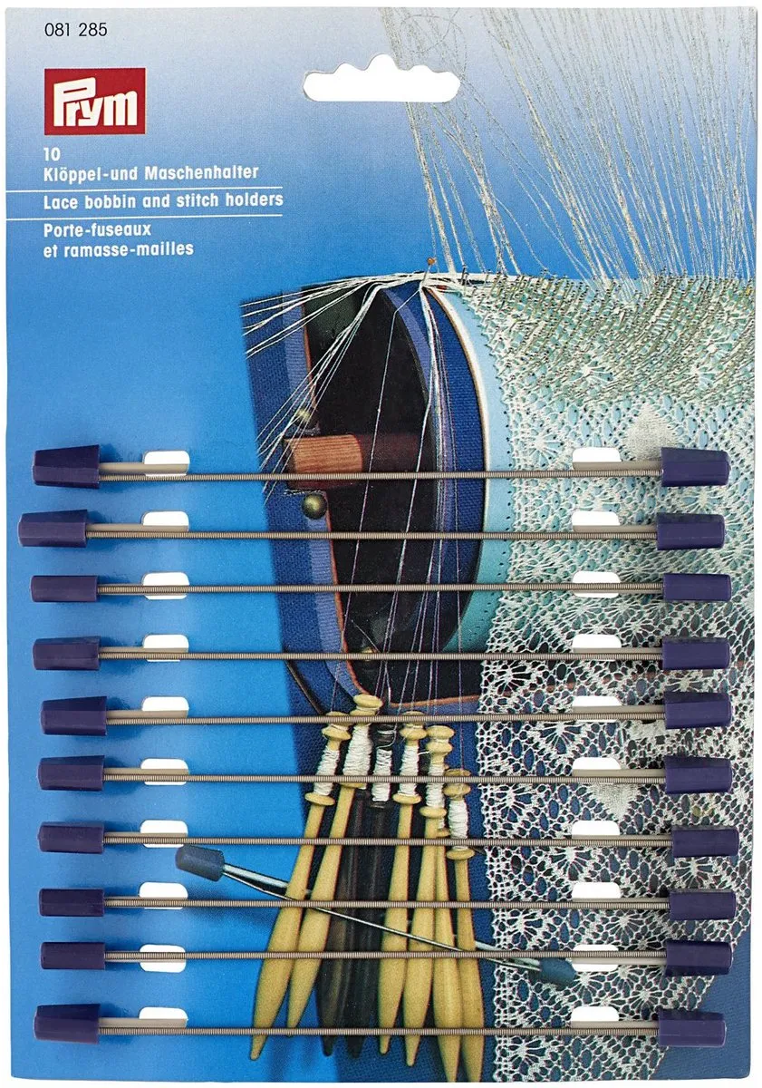 Prym Kantklos en Stekenhouders - Staal/Blauw