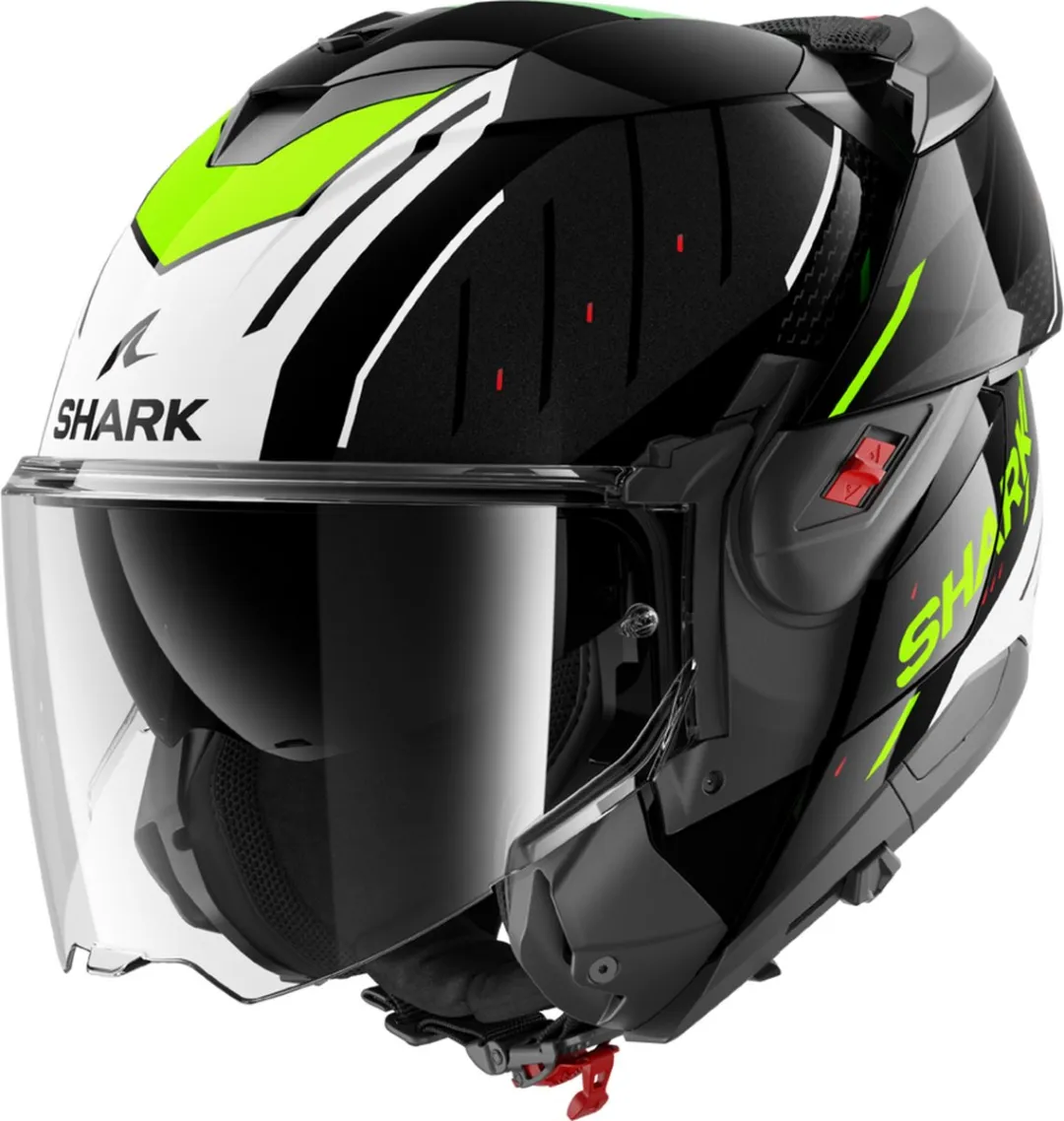 Shark Oxo Systeemhelm Rydger - XL - Zwart/Wit/Fluo Geel