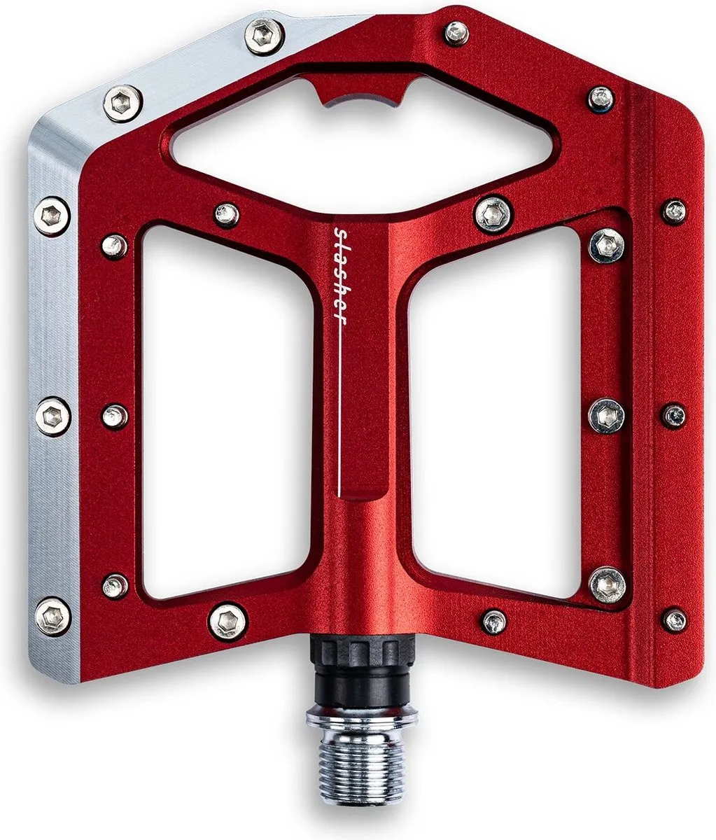 Cube Slasher Fietspedalen - CNC Aluminium - Rood