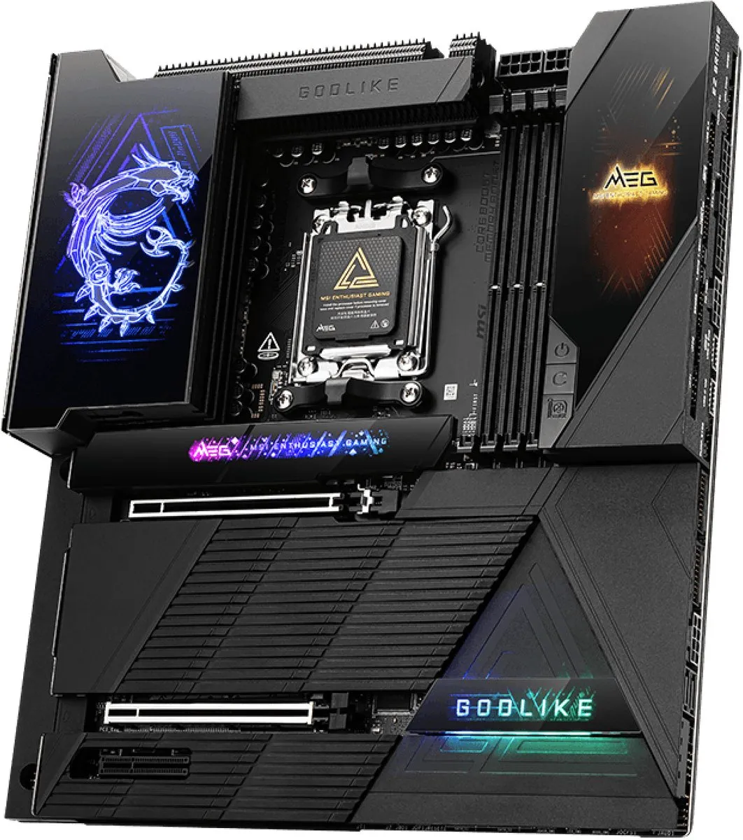 MSI MEG X870E GODLIKE Moederbord - AM5 - 5x M.2 - 3x PCIe x16